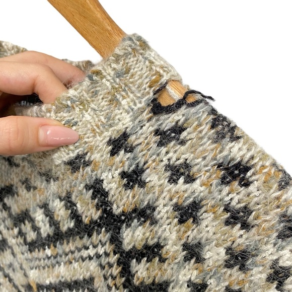 Vintage 90’s Mohair Wool Knit Fair Isle Sweater Crewneck By Paul Harris - Picture 8 of 8